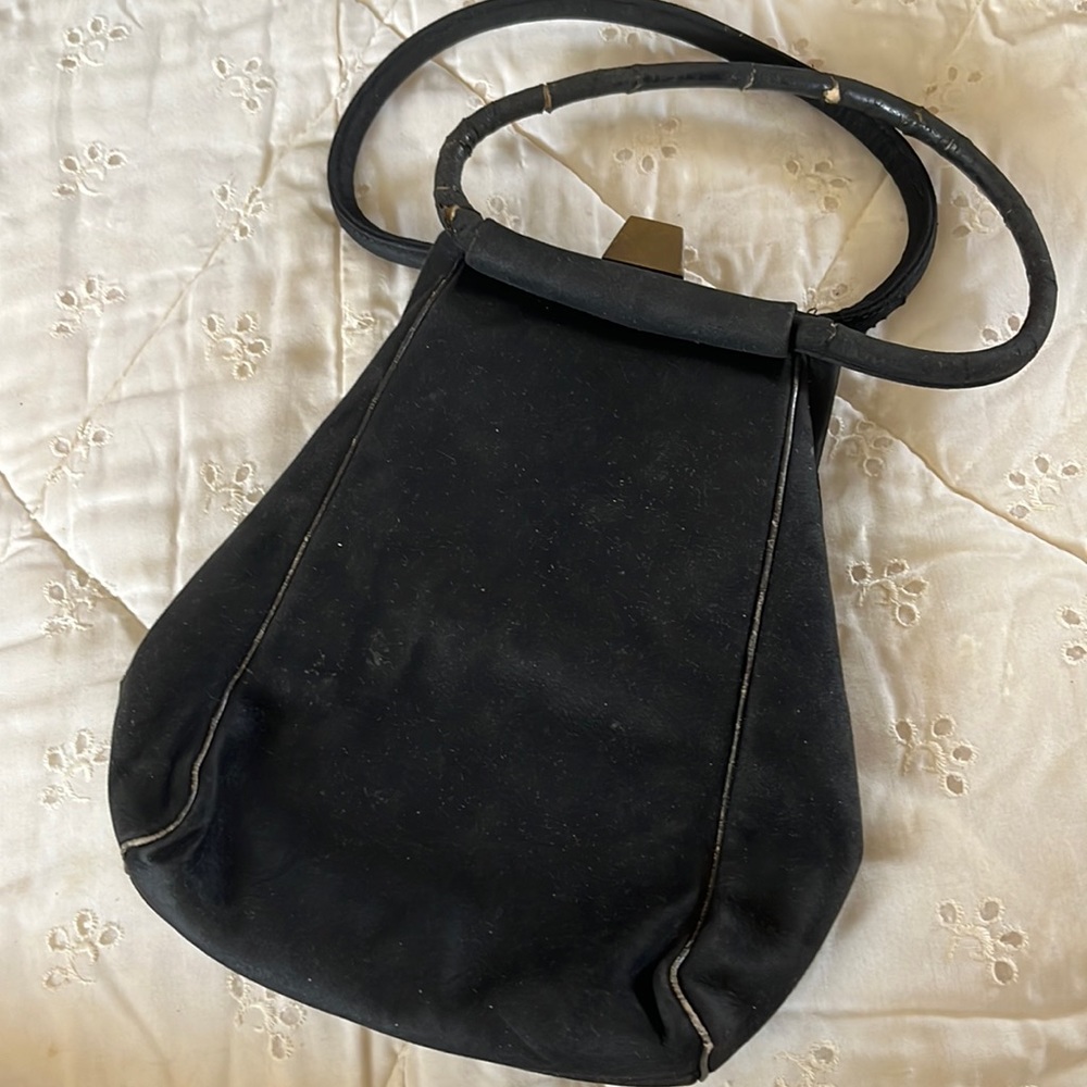 Vintage suede evening bag.